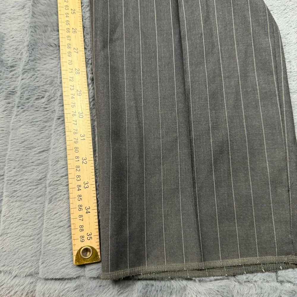 Mantoni Mens 2 Piece Suit 46R 40W Charcoal Grey Pinstripe 100% Virgin Wool NWT